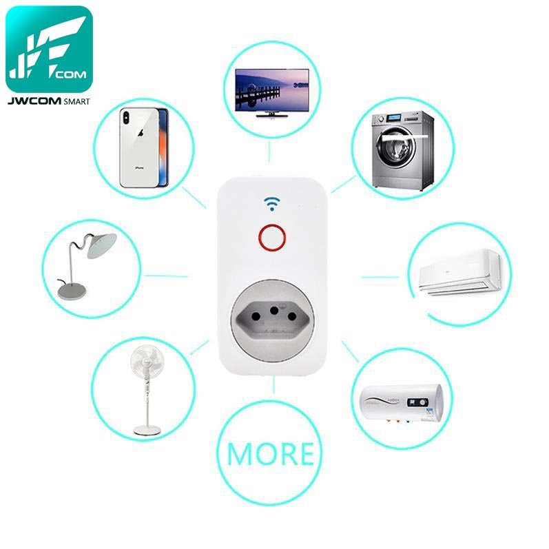 Tomada Inteligente Wifi Jwcom Smart SA-B2 Alexa e Google Home