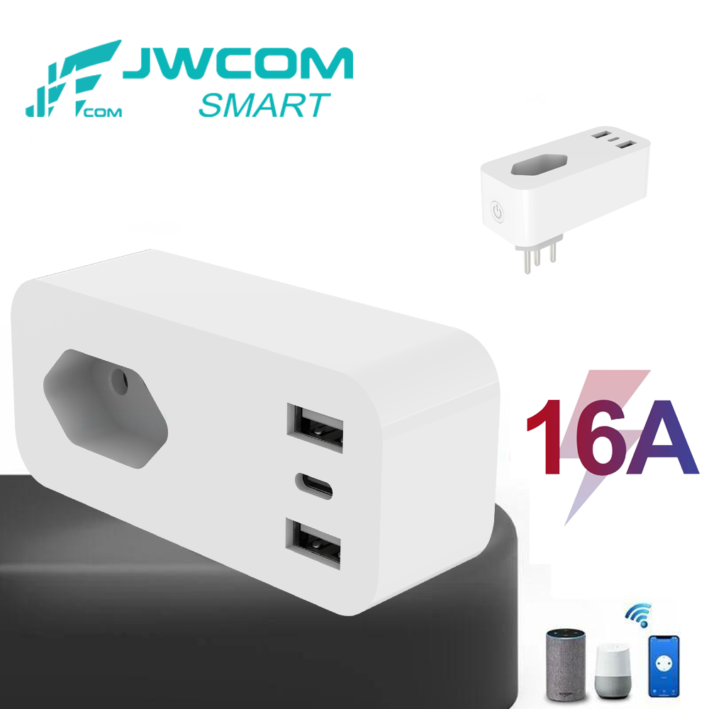 Tomada Inteligente Wifi Jwcom Smart SA-C318-G16 Alexa e Google Home