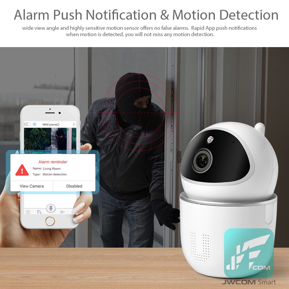 Jwcom Smart Câmera Ip 1080p Hd Wifi Wireless Visão Noturna SA-CAM11