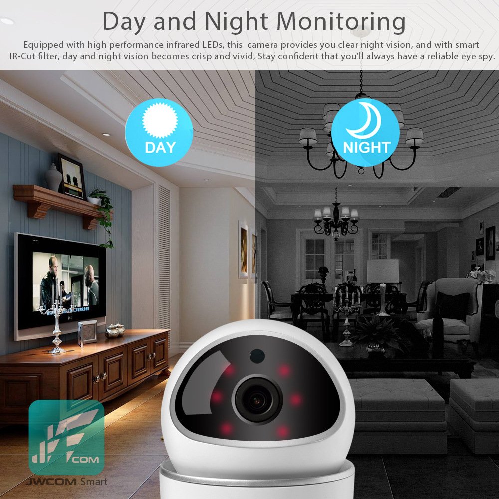Jwcom Smart Câmera Ip 1080p Hd Wifi Wireless Visão Noturna SA-CAM11