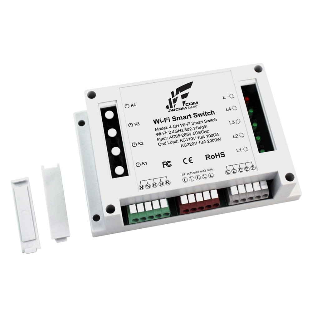 Jwcom Smart Interruptor Wifi SA-4CH Automação Residencial Alexa/Google