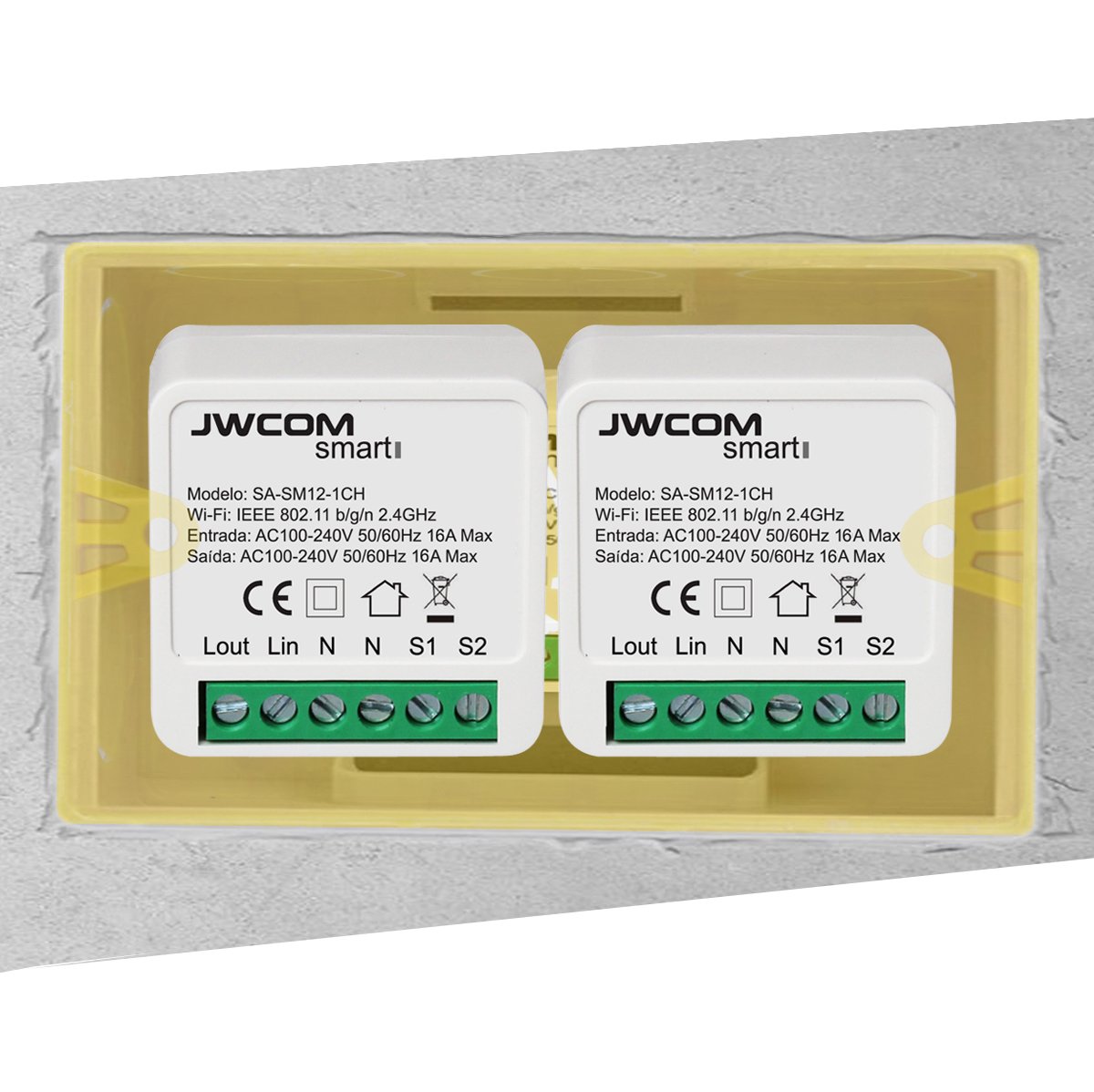 Jwcom Smart Interruptor Wifi Mini Diy SA-SM12 1CH Alexa/Google Home