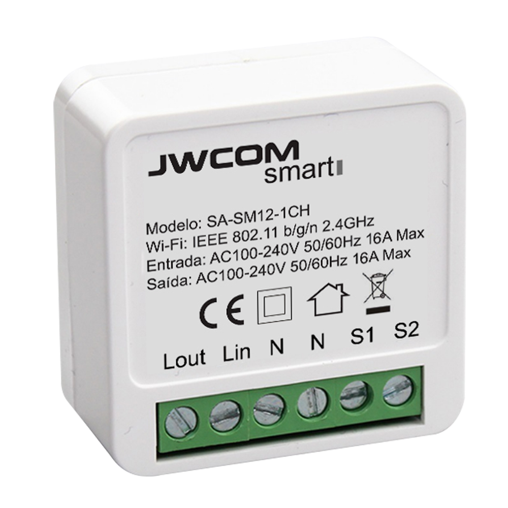 Jwcom Smart Interruptor Wifi Mini Diy SA-SM12 1CH Alexa/Google Home