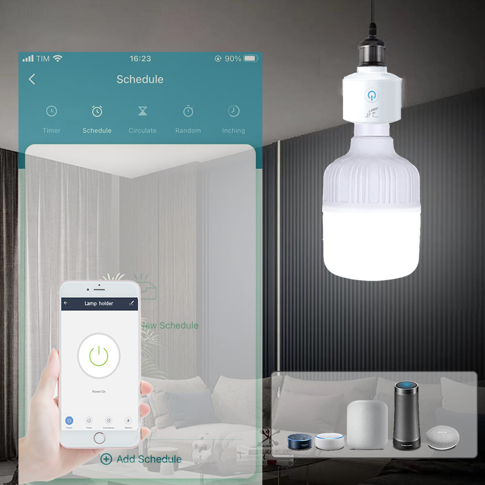 Soquete Inteligente Wifi Lampada E27 SA-LC28 Alexa/Google Home