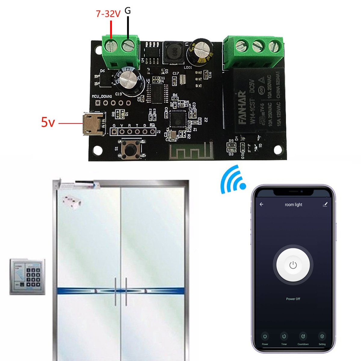 Jwcom Smart Interruptor Wifi Mini Diy SA-PU01 -Pulso Alexa/Google Home