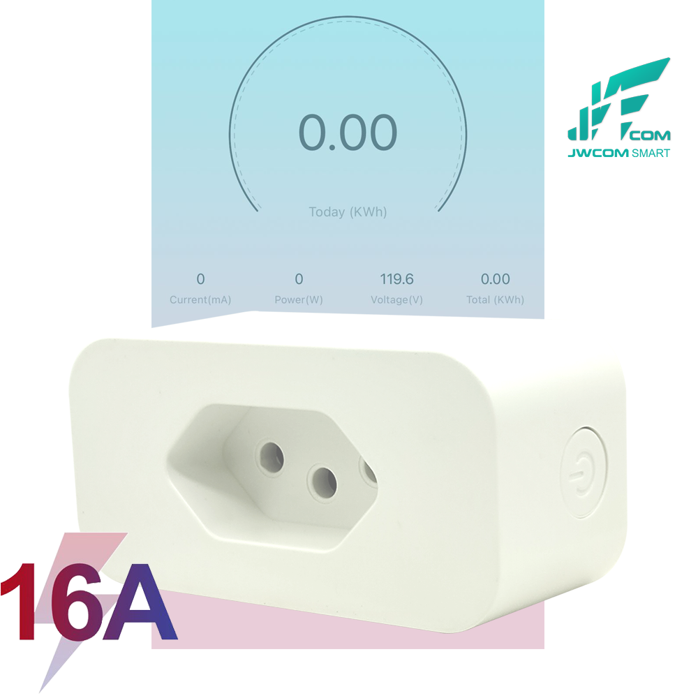 Tomada Inteligente Wifi Jwcom Smart SA-026N-16A Alexa e Google Home