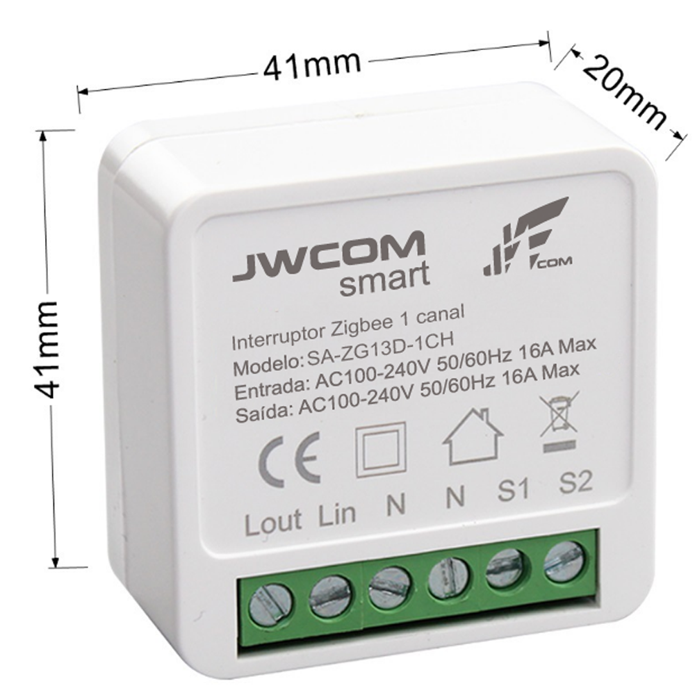 Interruptor inteligente WiFi de 1 canal Tuya Mini 16A