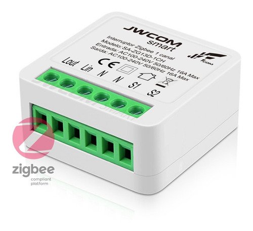 Mini Zigbee Inteligente Jwcom Smart SA-ZG13-1CH (Alexa Google Siri)