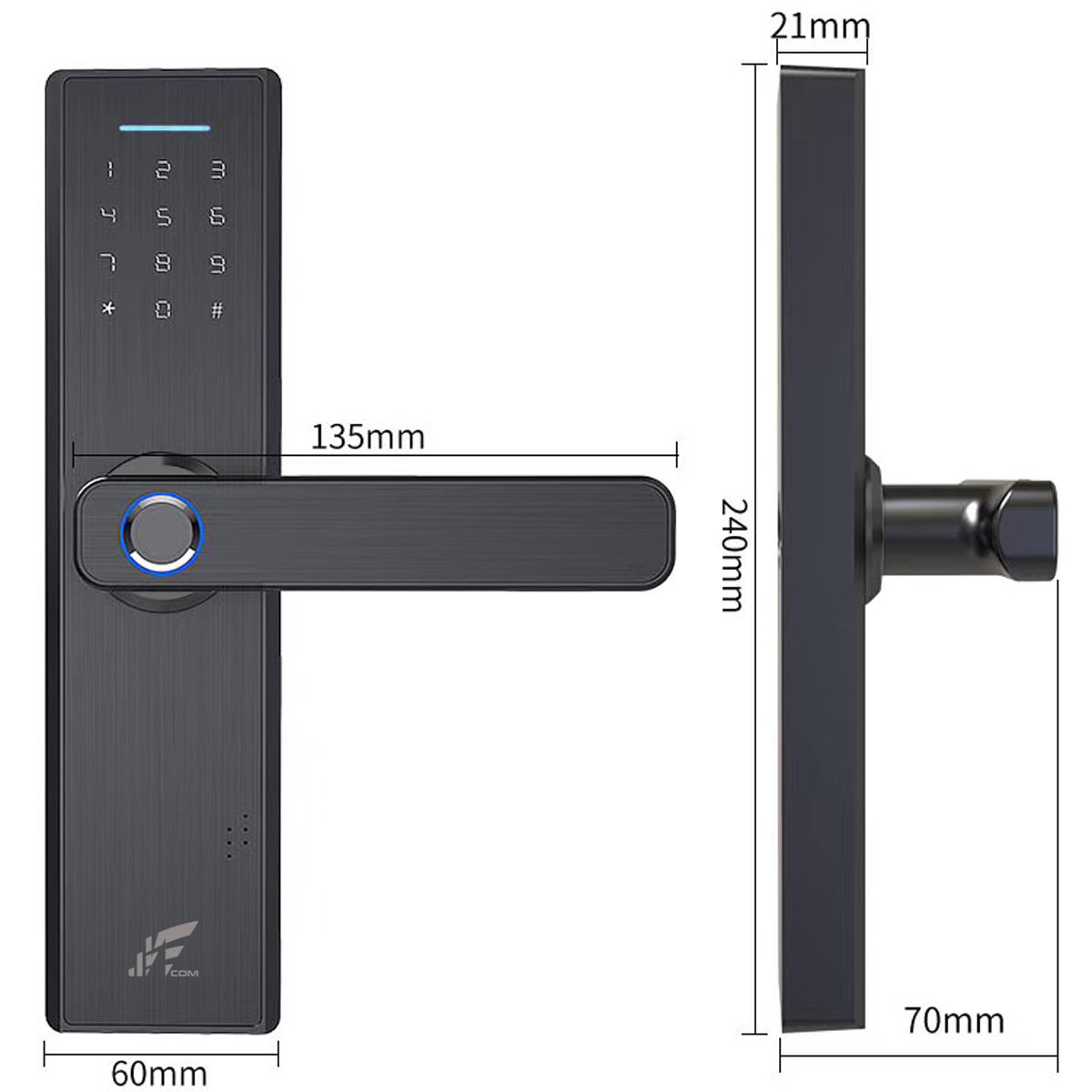 Fechadura Digital Inteligente Biométrica Senha Wi-fi Cartão SA-FD01