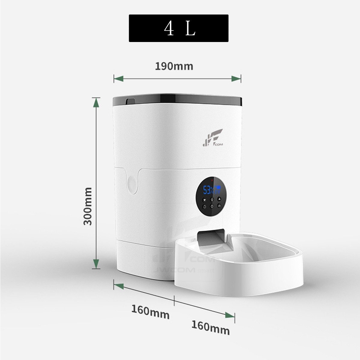 Alimentador Automático para Animais de Estimação JWCOM SMART JW4L-W