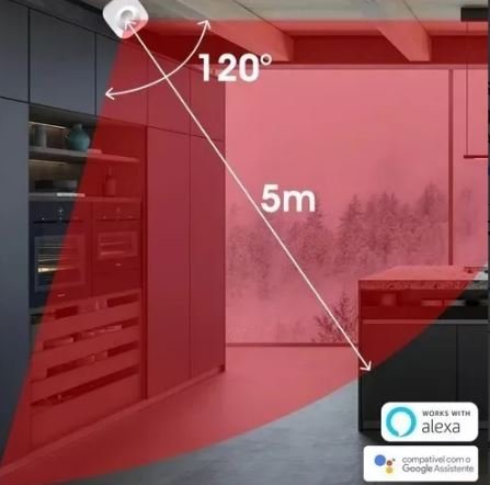Sensor De Presença Inteligente Smart Wifi Tuya Alarme Alexa SA-SP040