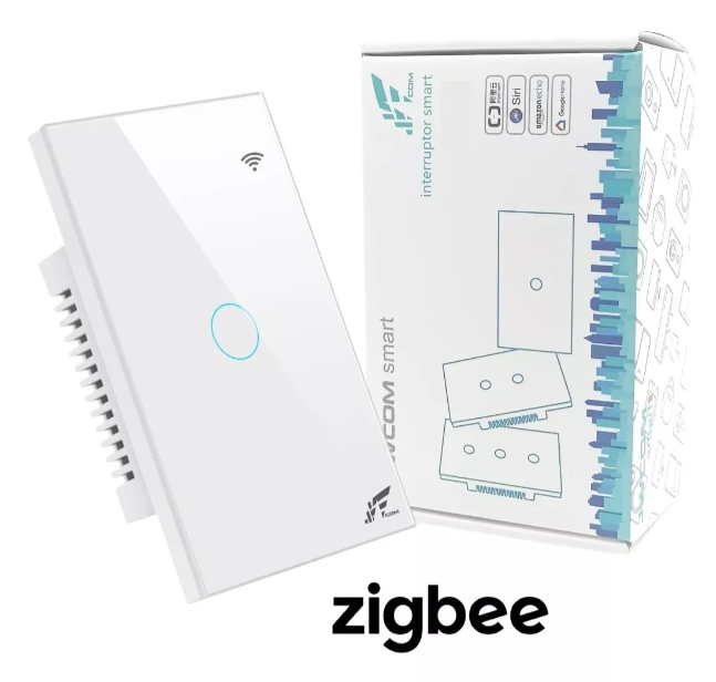 Interruptor Inteligente ZigBee 3 Botão-touch Parede SA-ZG168C
