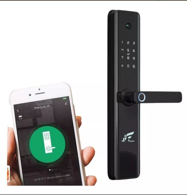 Fechadura Digital Inteligente Biométrica Senha Wi-fi Cartão SA-FD03V