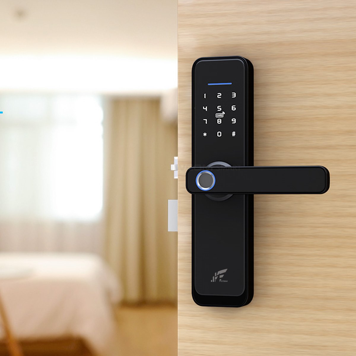 Fechadura Digital Inteligente Biométrica Senha Wi-fi Cartão SA-FD02