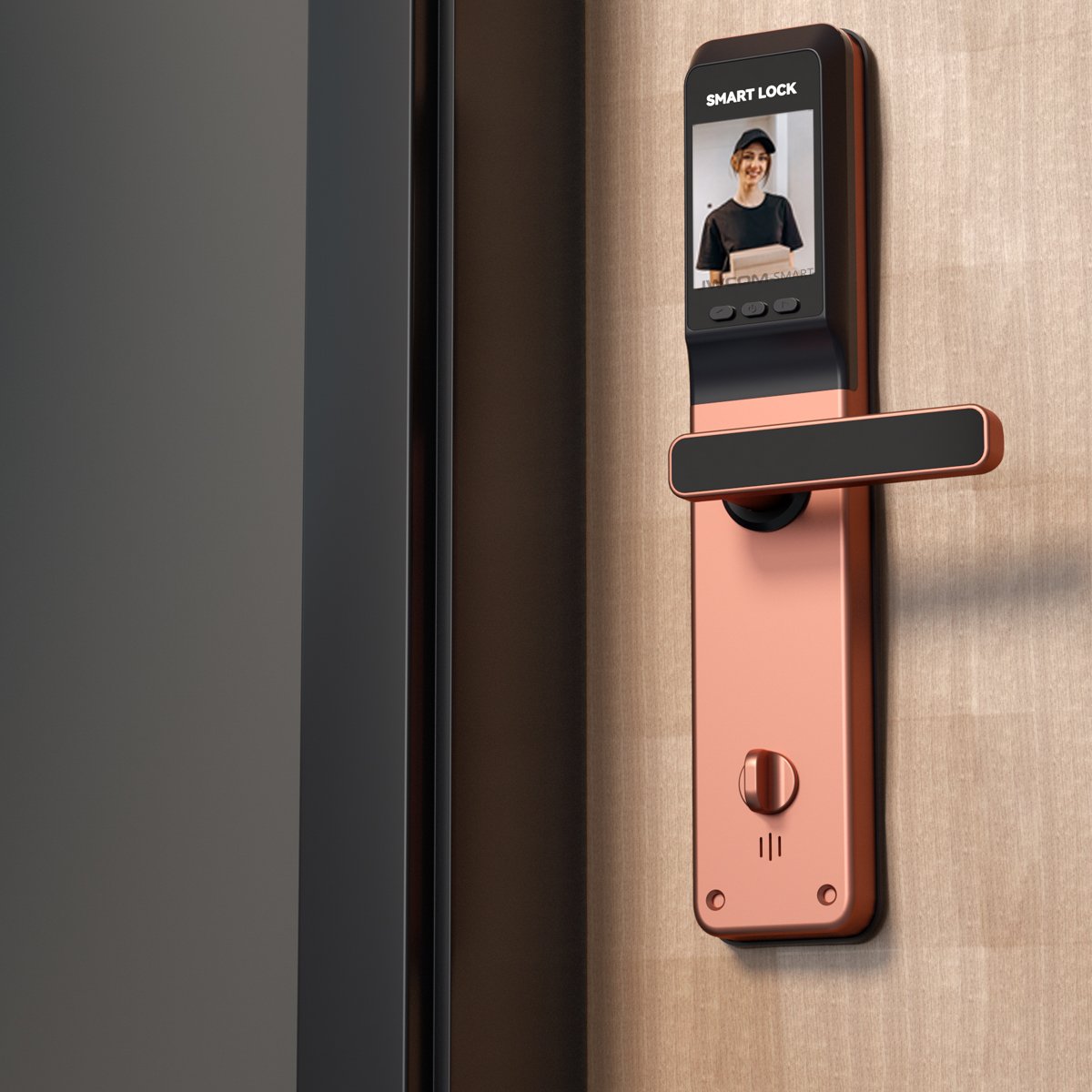 Fechadura Digital Inteligente Biométrica Senha Wi-fi Cartão SA-FD03V