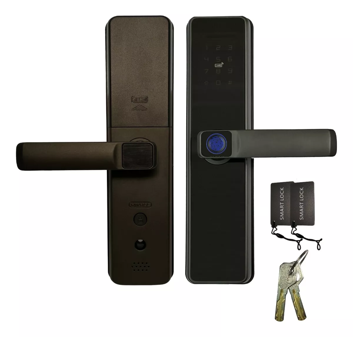 Fechadura Digital Inteligente Biométrica Senha Wi-fi Cartão SA-FD07