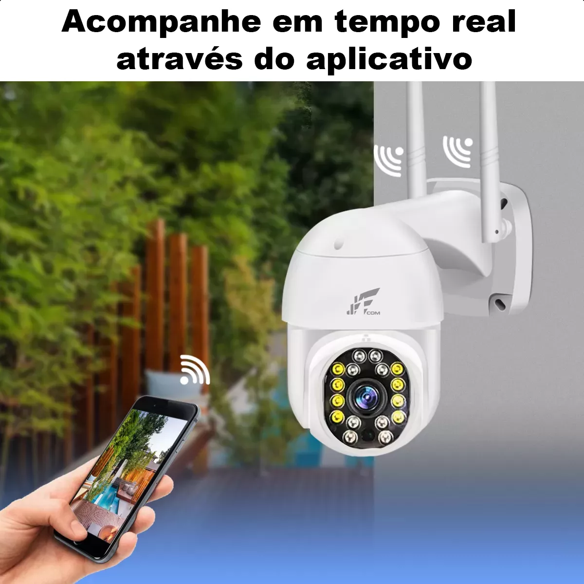 Câmera Inteligente Jwcom Smart Com Visão Noturna 2mp Hd S/Fio Wifi  SA-CAM11