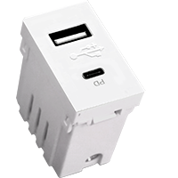 Tomada Modular Usb Tipo C De Parede Bivolt Atualizável 20a - Imagem 2