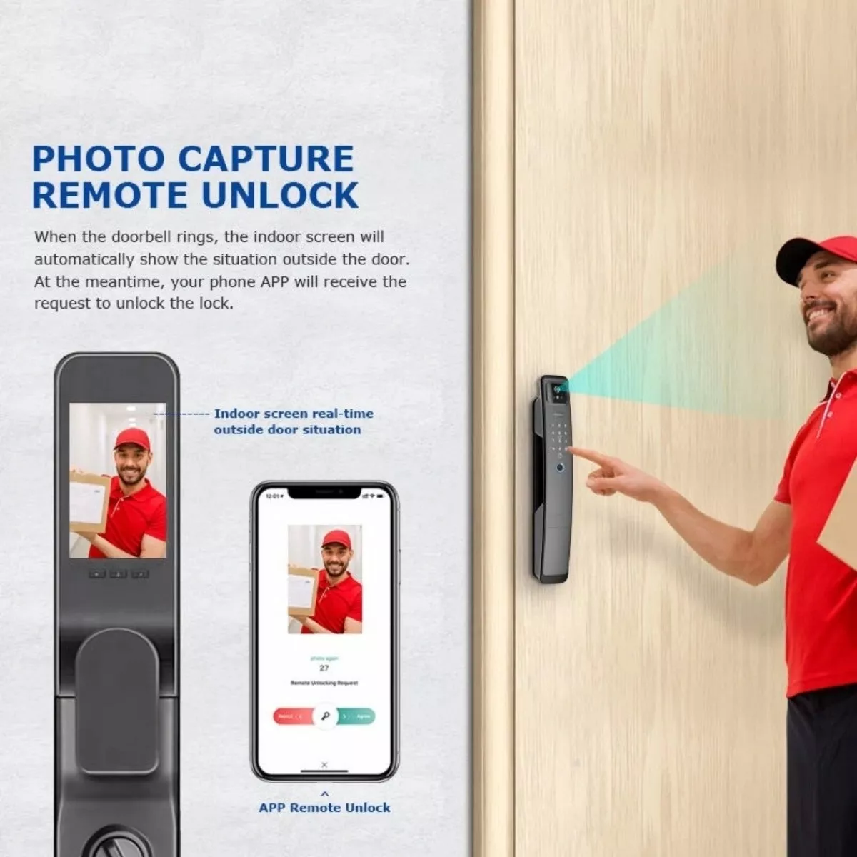 Fechadura Digital Inteligente Biométrica Senha Wi-fi Cartão SA-FDH20