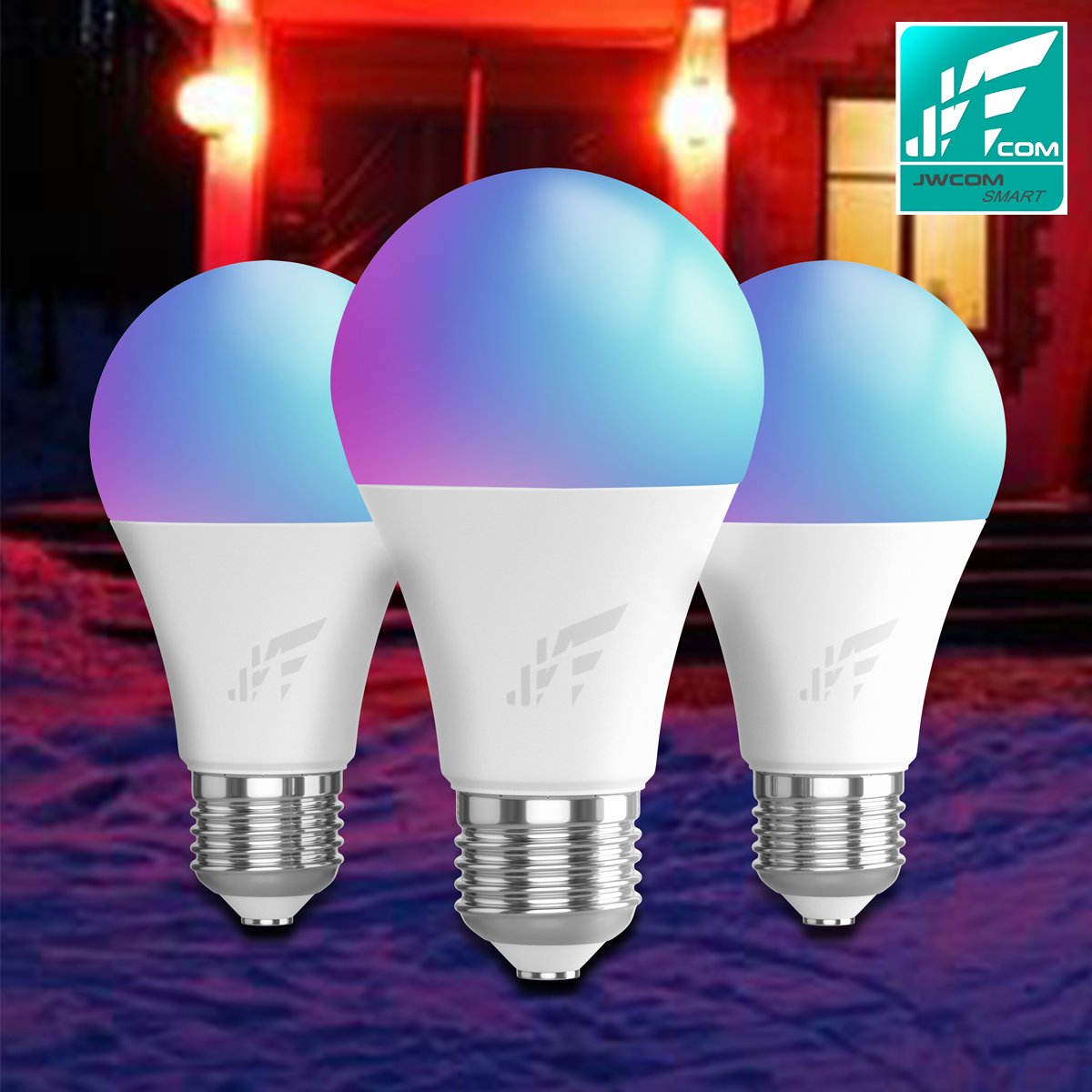 Lâmpada Led Inteligente RGB Wifi E27 - SA-LP610R  Alexa/Google Home