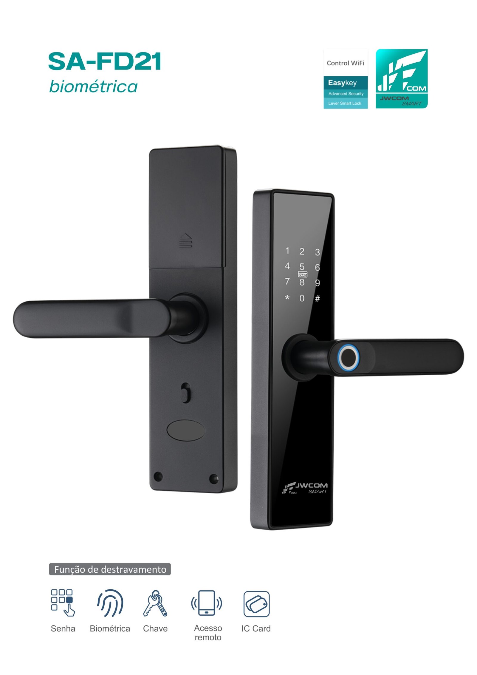 Fechadura Inteligente Digital Wi-Fi SA-FD-21