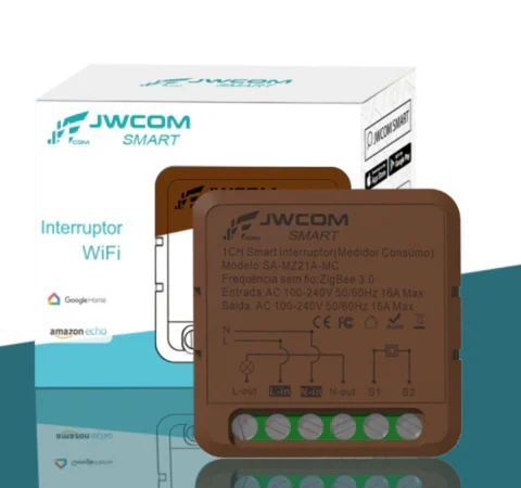 Mini Módulo Relé Interruptor Medidor Consumo Zigbee