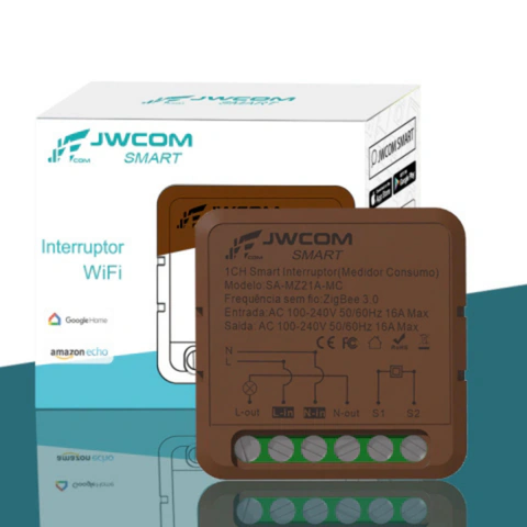 Mini Módulo Relé Interruptor Medidor Consumo Zigbee