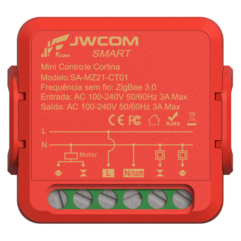 Mini Módulo Relé Interruptor Zigbee Cortina Inteligente