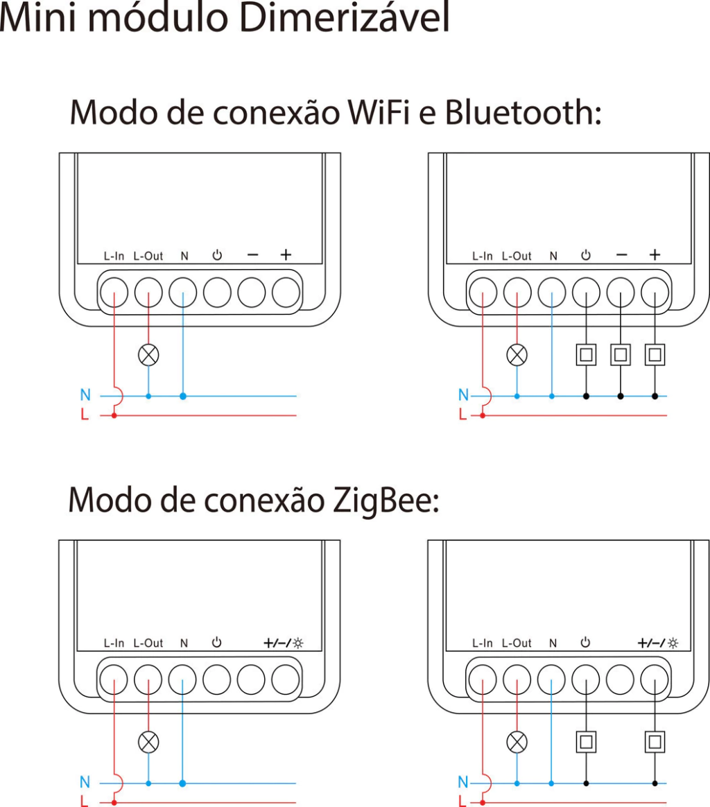 Mini Módulo Relé Interruptor Medidor Consumo Zigbee