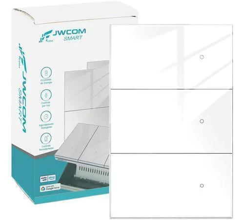 Interruptor Inteligente Tecla Física 3 Botões Zigbee Jwcom SA-ZB217C
