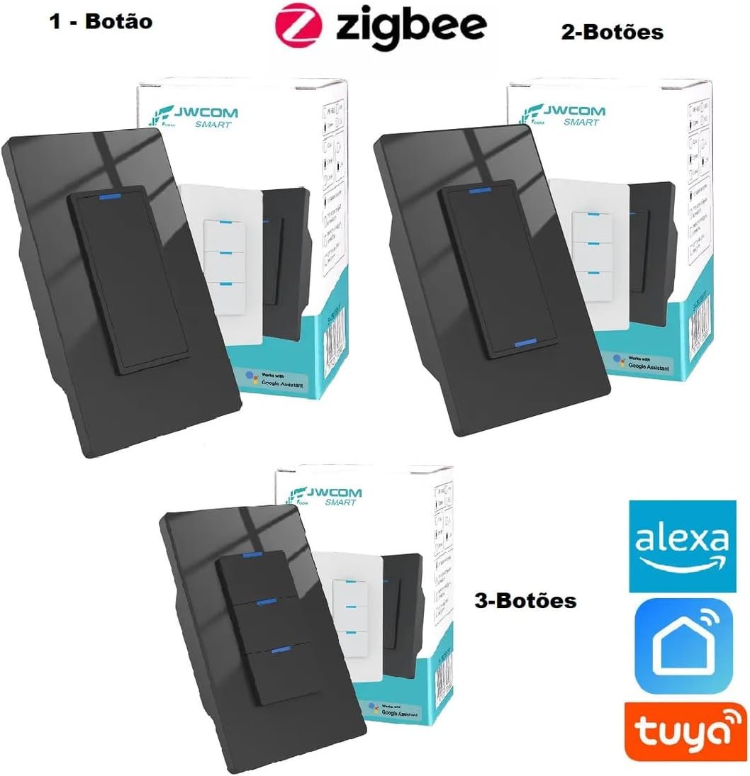 Interruptor Inteligente 2 Botões Físicos Zigbee Exige Neutro Preto 127/220v 2 Botão - SA-ZB279B-PT - Imagem 6