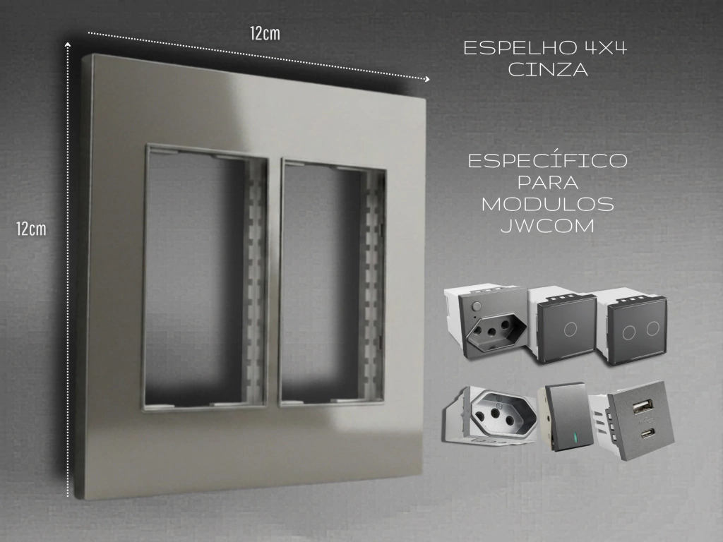Espelho E Suporte Modular Jwcom Smart 4x4