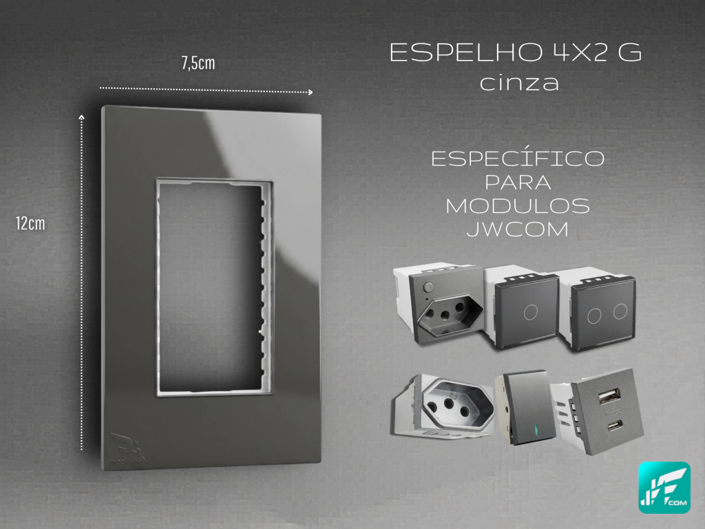 Espelho E Suporte Modular Jwcom Smart 4x2