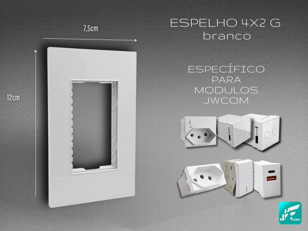 Espelho E Suporte Modular Jwcom Smart 4x2