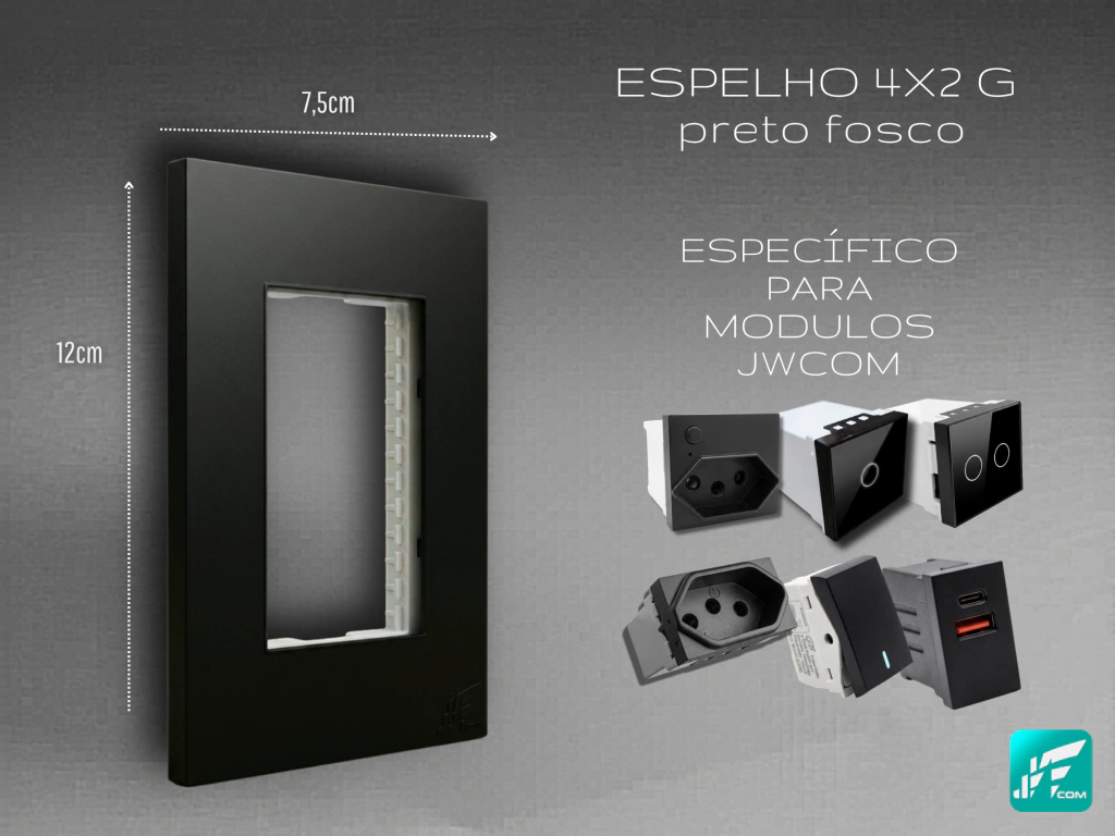 Espelho E Suporte Modular Jwcom Smart 4x2