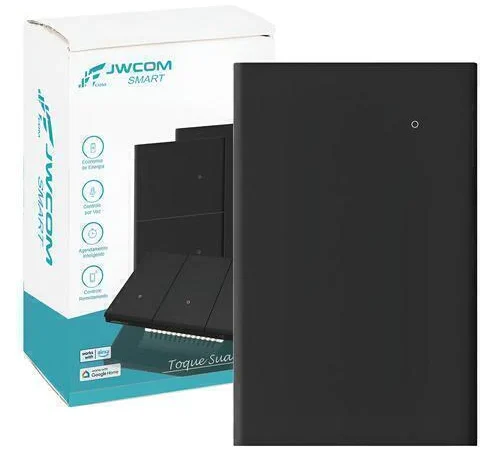 Interruptor Inteligente Tecla Física 1 Botões Wifi Jwcom SA-WF216A-PT