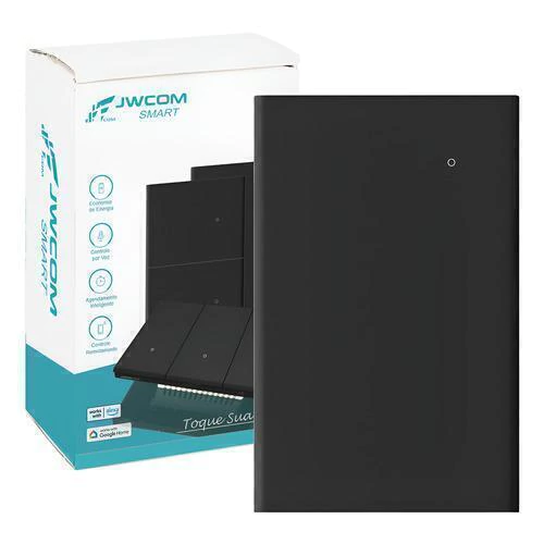 Interruptor Inteligente Tecla Física 1 Botões Wifi Jwcom SA-WF216A-PT