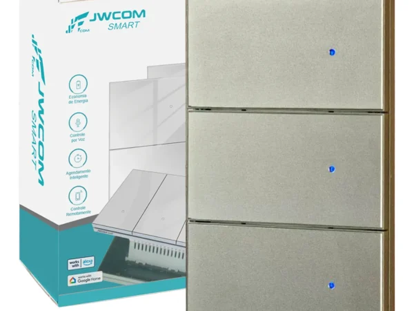 Interruptor Inteligente Tecla Física 3 Botões Zigbee Jwcom