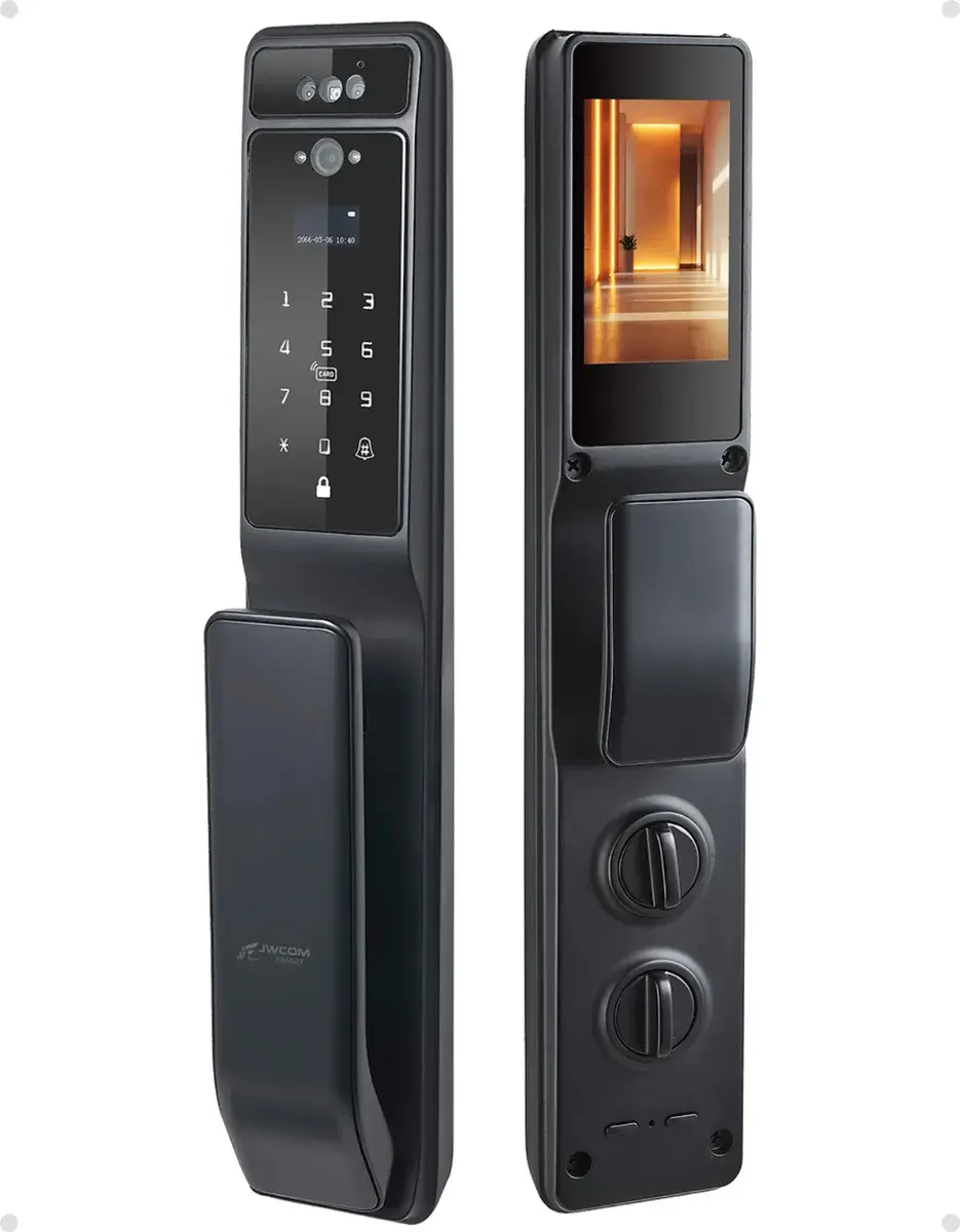 Fechadura Digital Jwcom Smart Wifi Biometria Facial H80 Preta