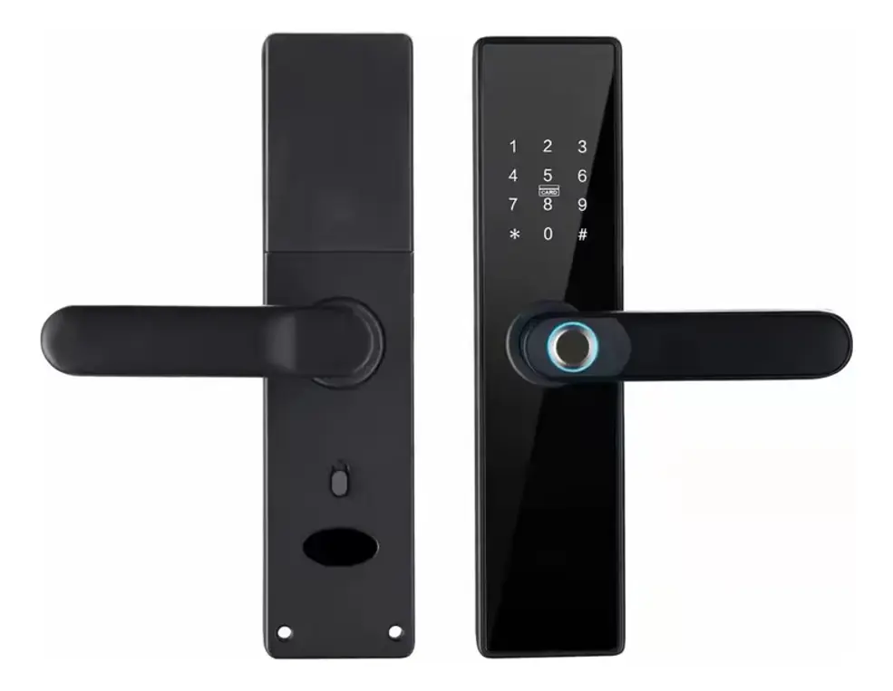 Fechadura Inteligente Biométrica Smart Digital Eletrônica Preta