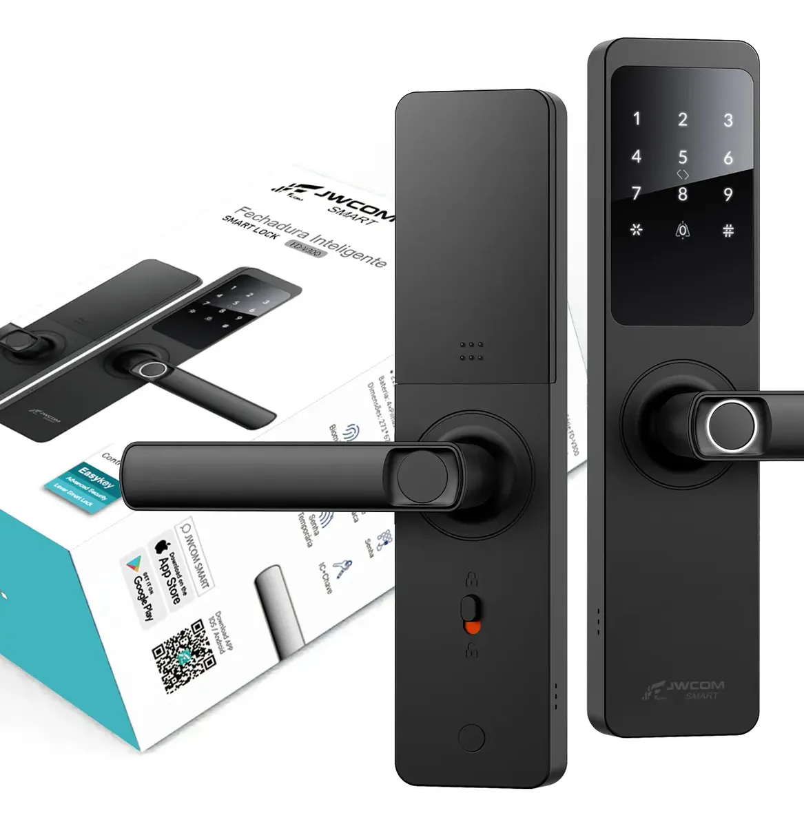 Fechadura Digital Inteligente Wifi Com Biometria Jwcom Smart