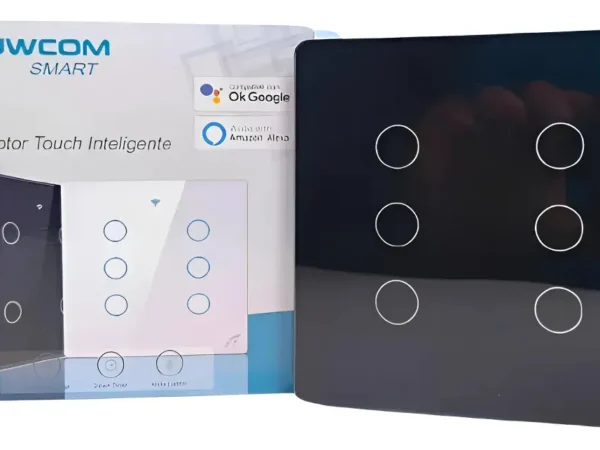 Interruptor Wifi Inteligente 4x4 6 Botões Smart Touch Alexa Cor Preto