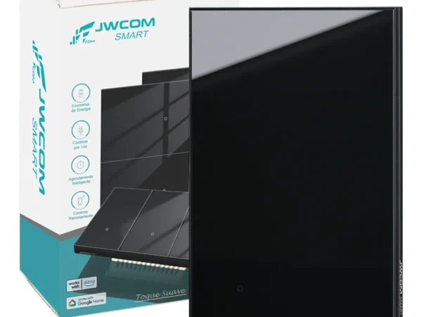 Interruptor Inteligente Tecla Física 1 Botão Zigbee Jwcom - SA-ZB217A-PT