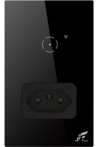 Interruptor Wifi Inteligente Jwcom 1 Botão Touch Alexa Google Preto