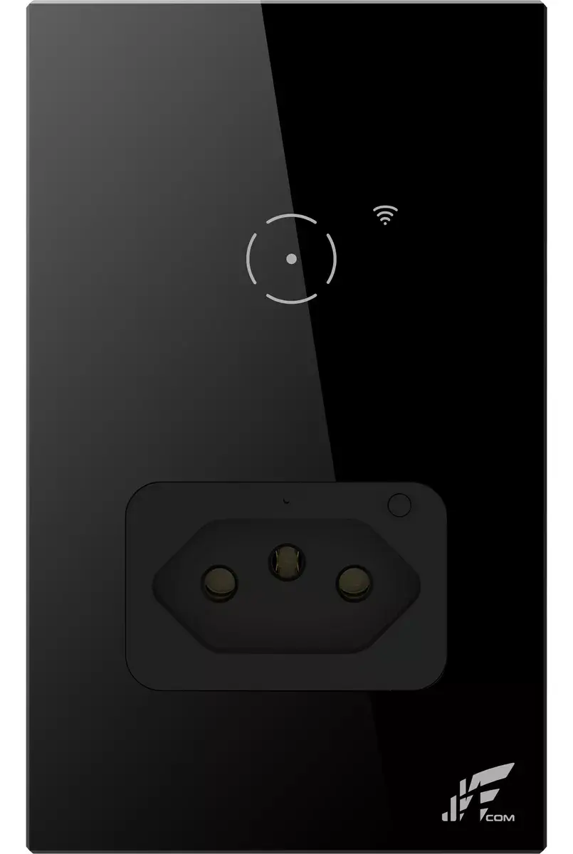 Interruptor Wifi Inteligente Jwcom 1 Botão Touch Alexa Google Preto