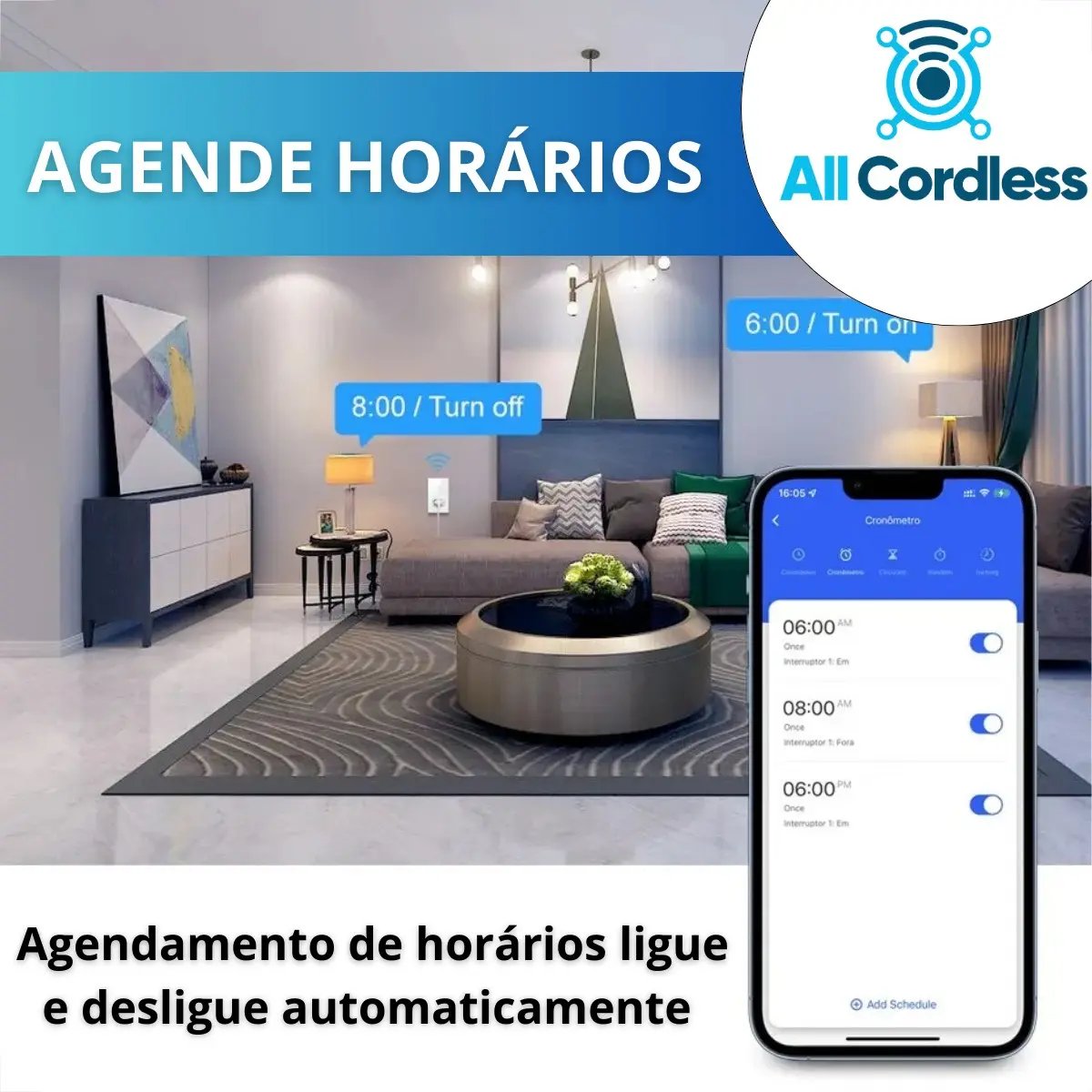Interruptor Touch Wifi Sem Neutro 1 Botão Alexa E Google - Imagem 3