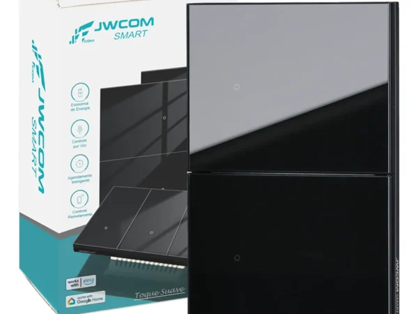 Interruptor Inteligente Tecla Física 2 Botões Zigbee Jwcom - SA-ZB217B-PT