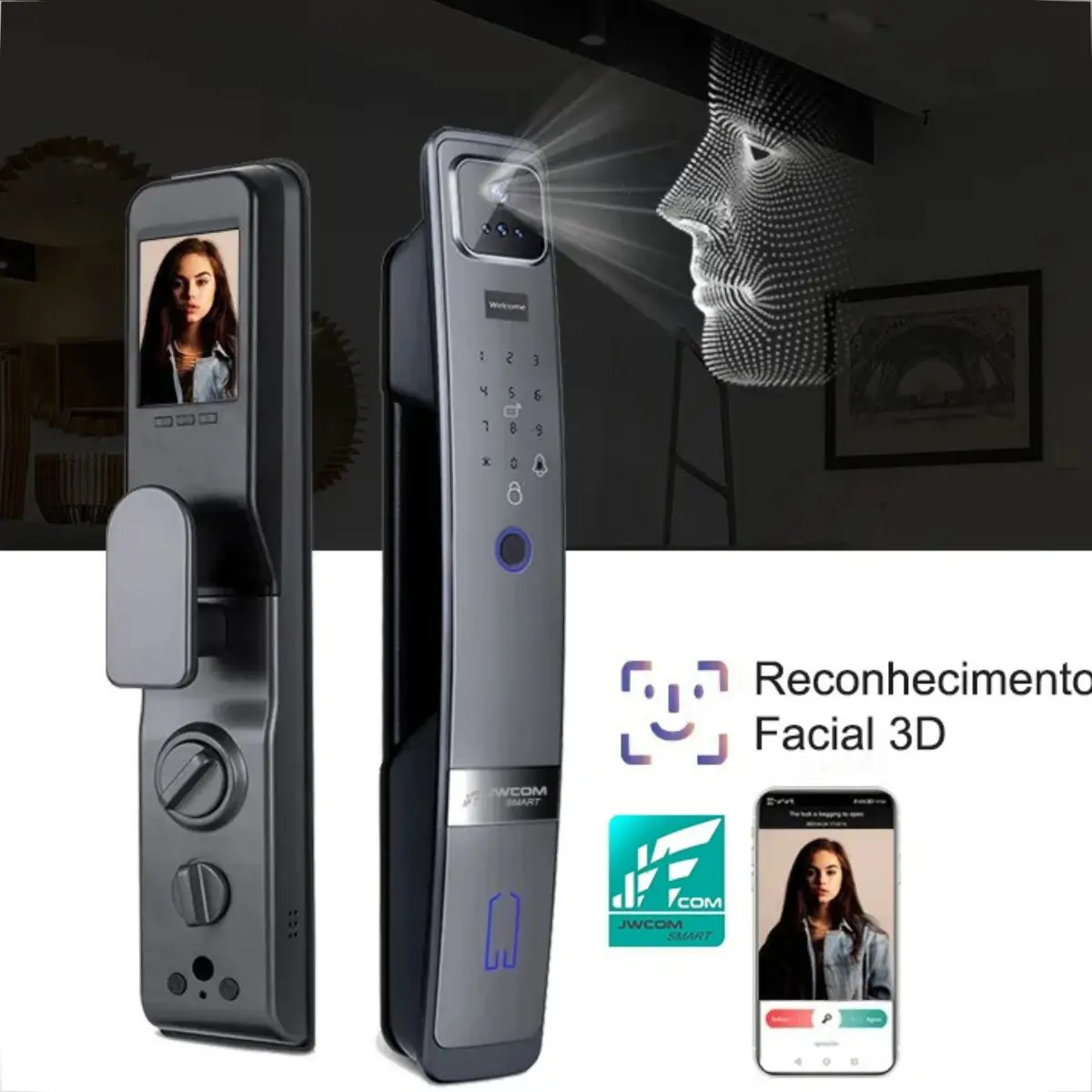 Fechadura Digital Inteligente Wi-fi Com Reconhecimento Facial - Imagem 5