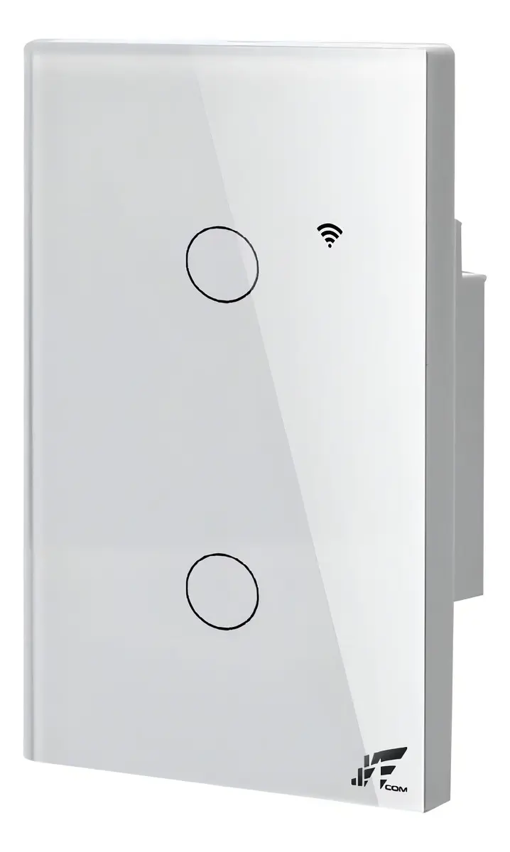 Interruptor Inteligente Wifi 2 Botões Smart Touch Tuya Alexa Cor Branco