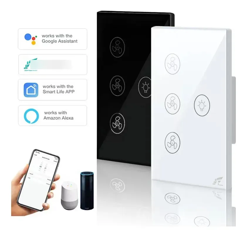 Interruptor Touch Wifi Sem Neutro 1 Botão Alexa E Google - Imagem 2